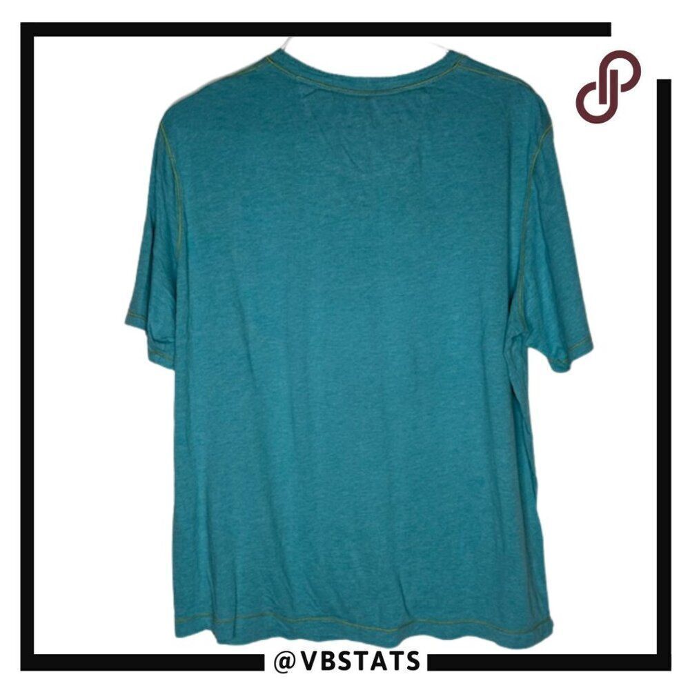 Robert Graham Teal Short Sleeve V-Neck Shirt in Size XL‎ Classic Fit - Picture 2 of 6